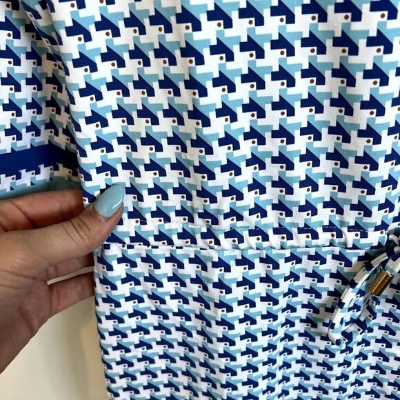 J.McLaughlin Geometric Pattern 3/4 Sleeve dress - Picture 7 of 8